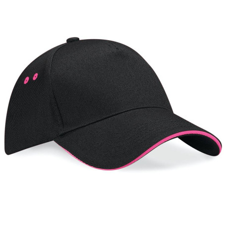 Casquette 5 panneaux bicolore vierge ou avec votre logo