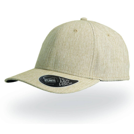 Casquette 6 pans Mid Visor effet chiné vierge ou à personnaliser