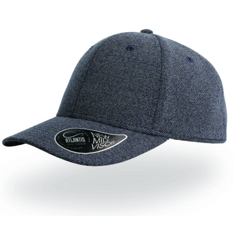 Casquette 6 pans Mid Visor effet chiné vierge ou à personnaliser