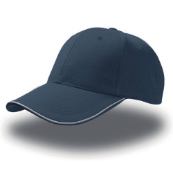 Casquette 6 pans piping réfléchissant vierge ou avec votre logo